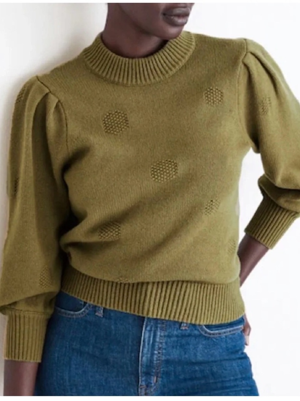 Madewell Puff-Sleeve Sweater – Small